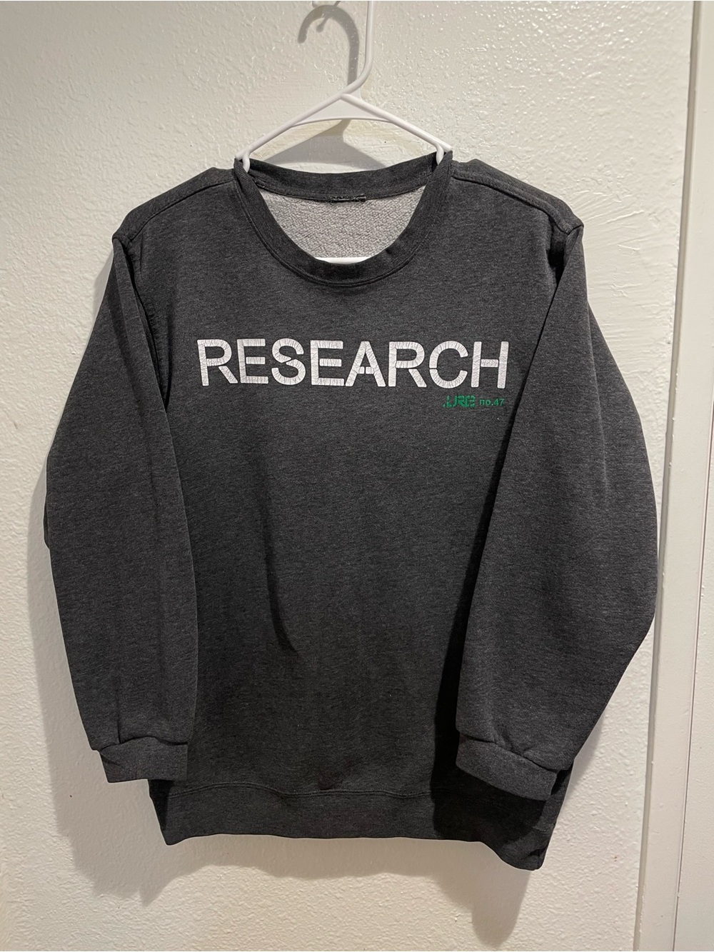 LRG Research Charcoal Gray Crewneck Sweatshirt Y2K Streetwear